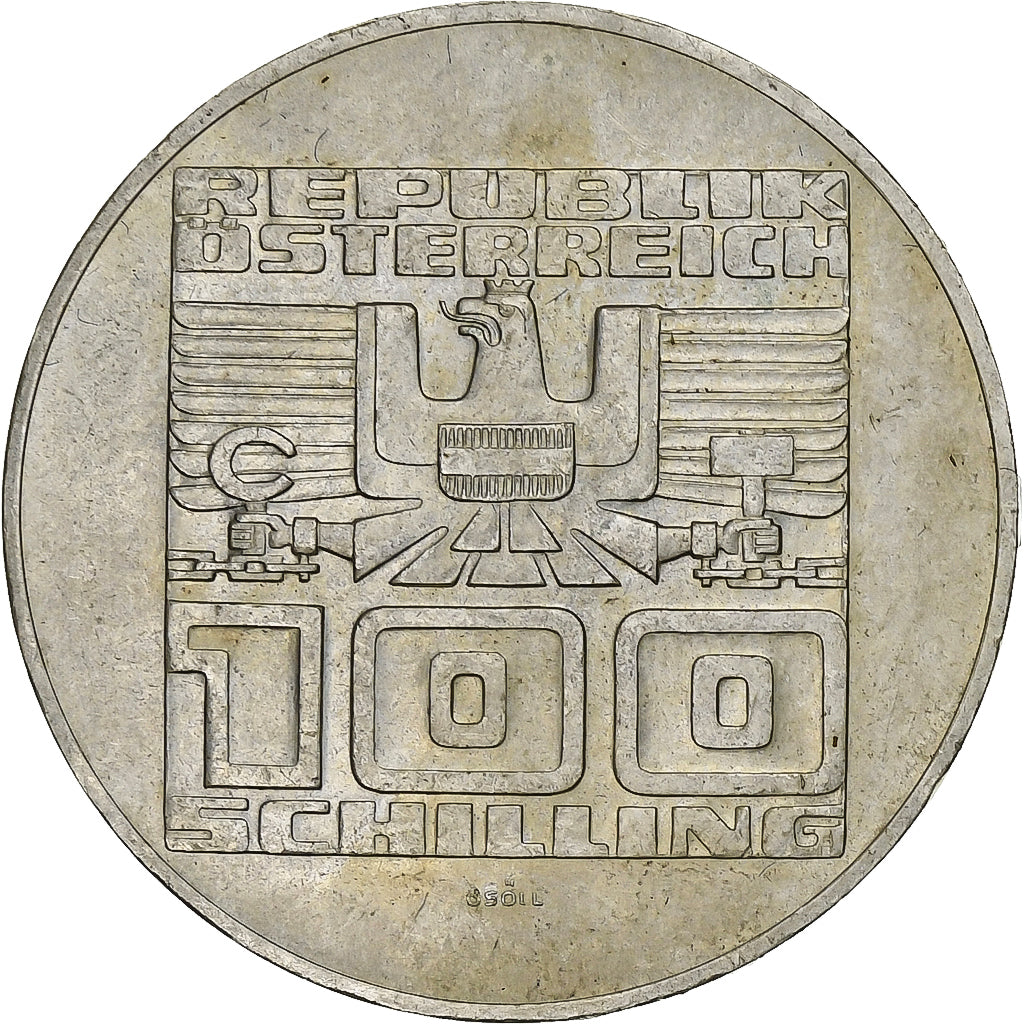 Austria, 100 Schilling, 1976, Silver, AU(55-58), KM:2931