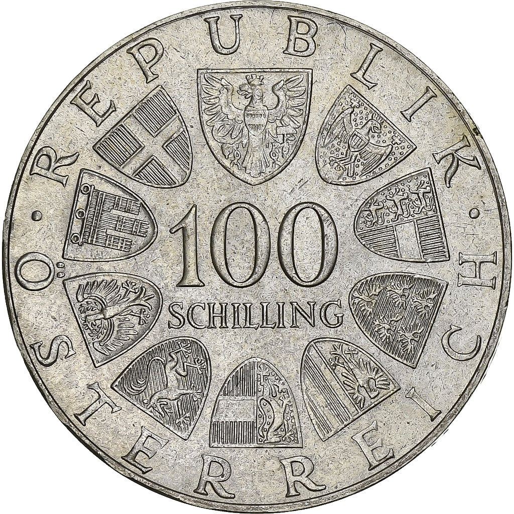 Austria, 100 Schilling, 1977, Silver, MS(60-62), KM:2934