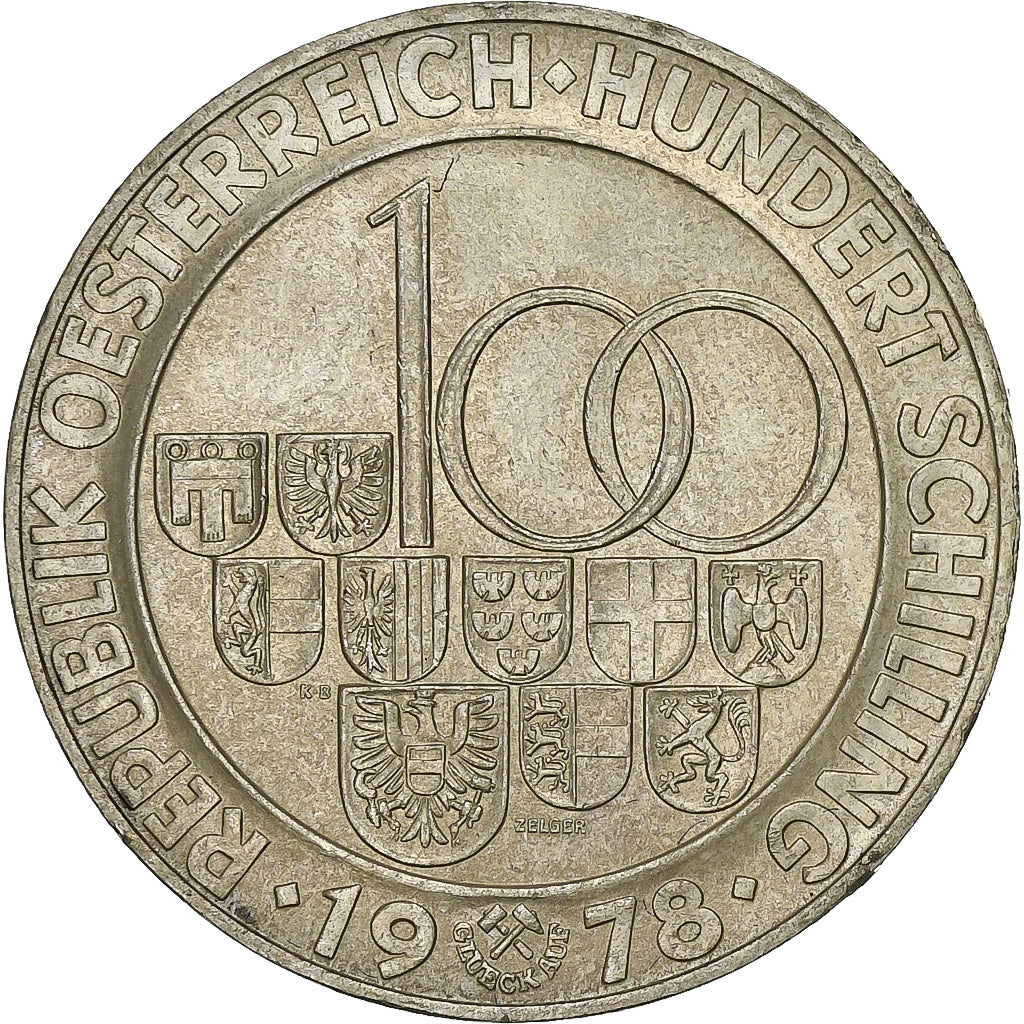 Austria, 100 Schilling, 1978, Plata, EBC+, KM:2941
