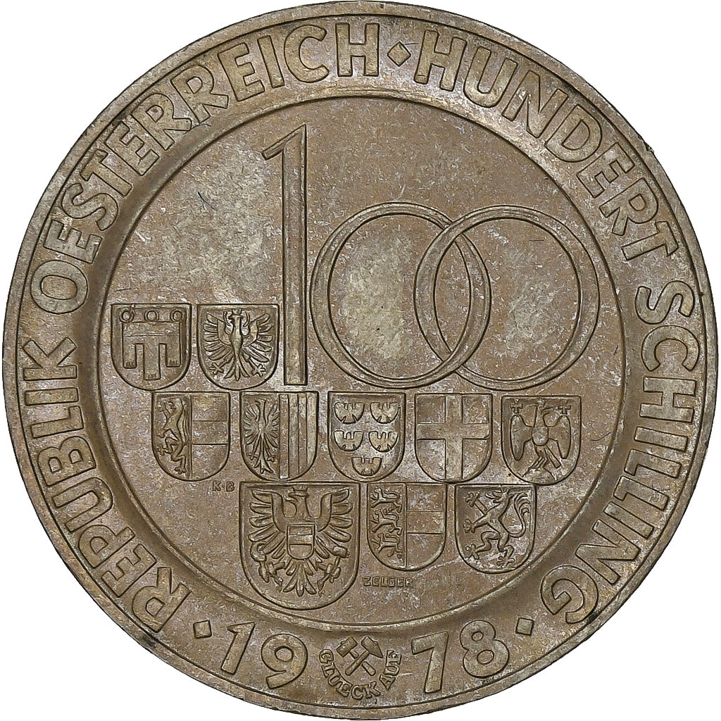 Österreich, 100 Schilling, 1978, Silber, UNZ, KM:2941