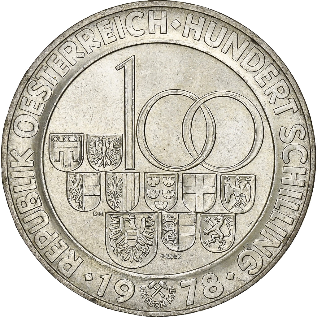 Austria, 100 Schilling, 1978, Silver, MS(63), KM:2941