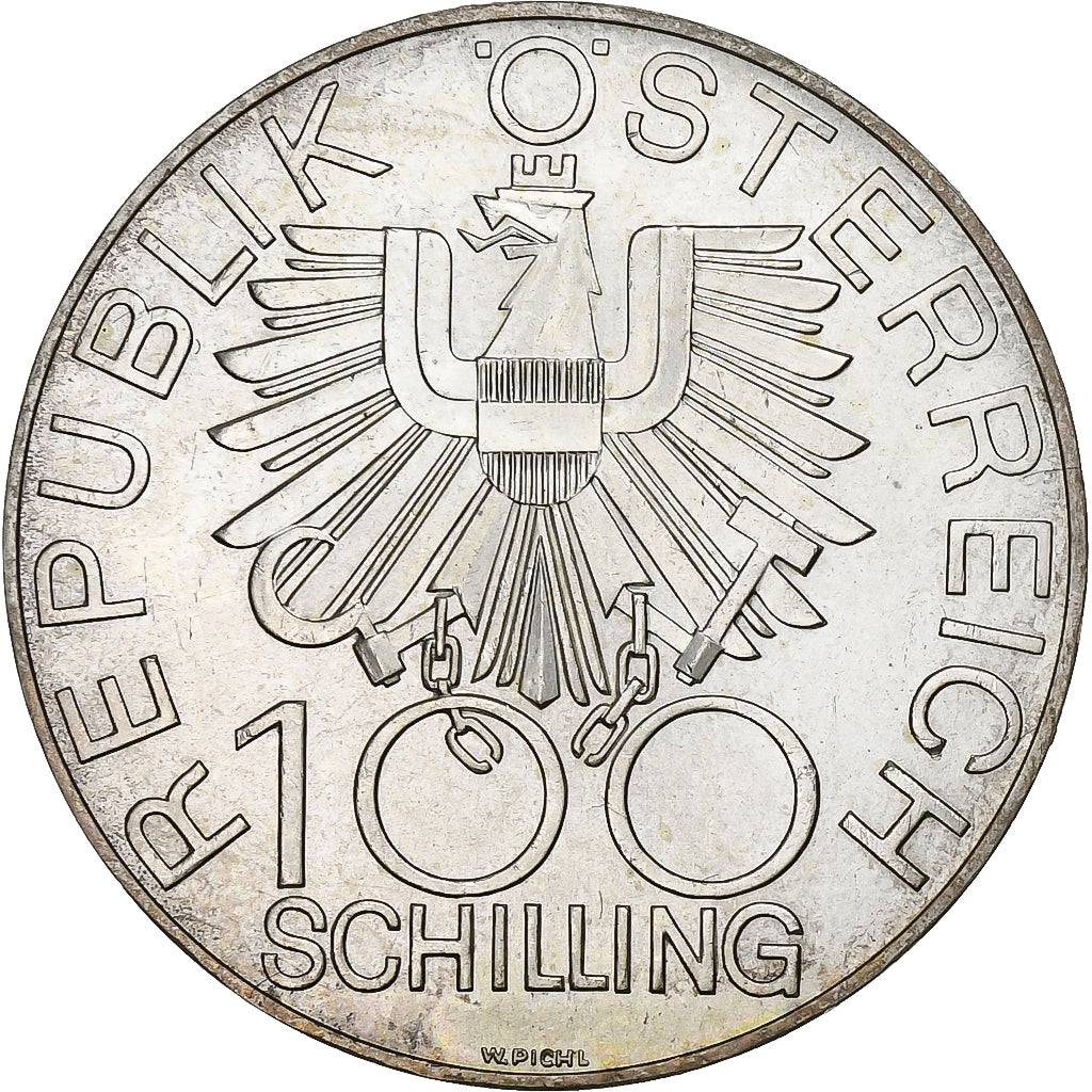 Austria, 100 Schilling, 1979, Silver, MS(63), KM:2942