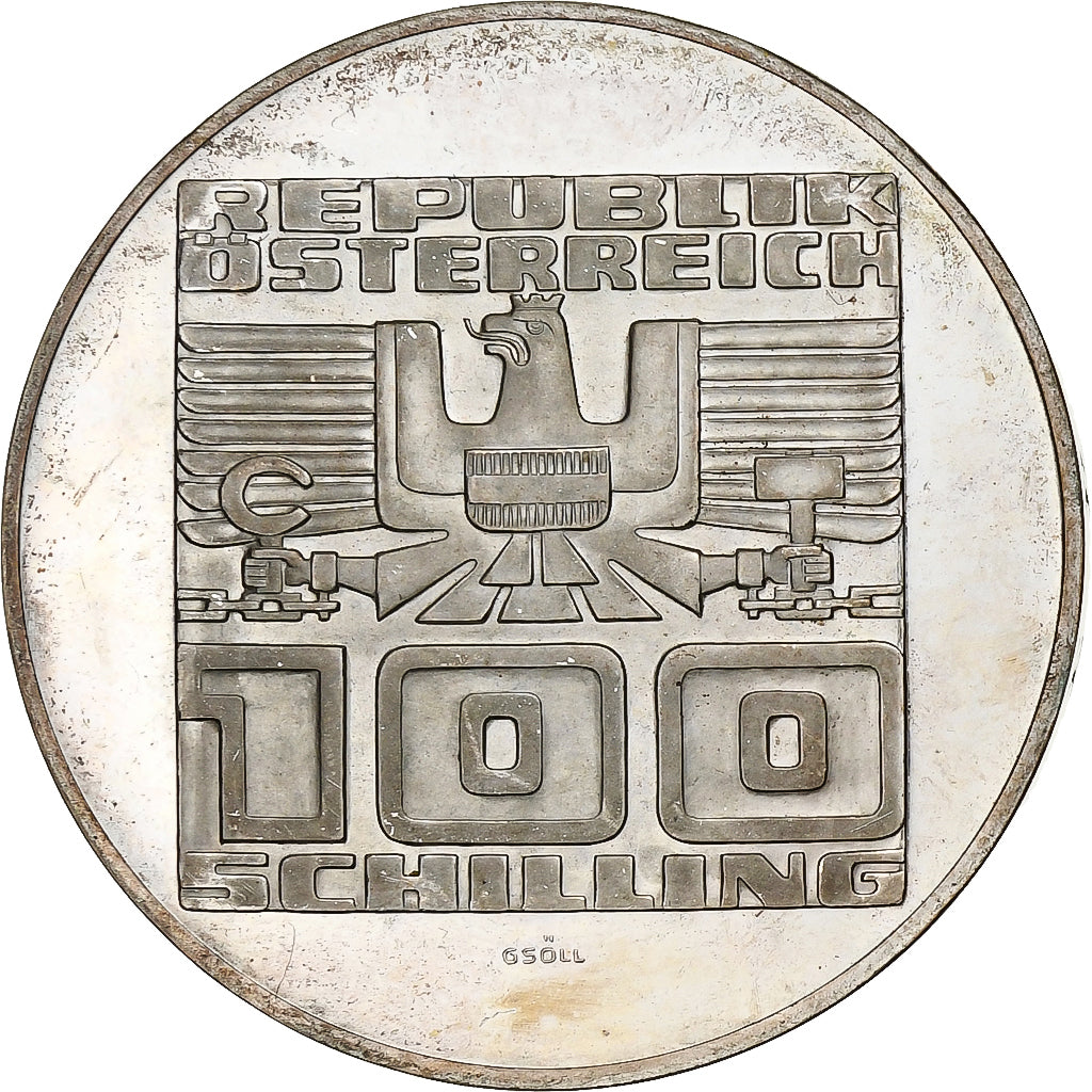 Austria, 100 Schilling, 1975, Vienna, Proof, Silver, MS(63), KM:2924