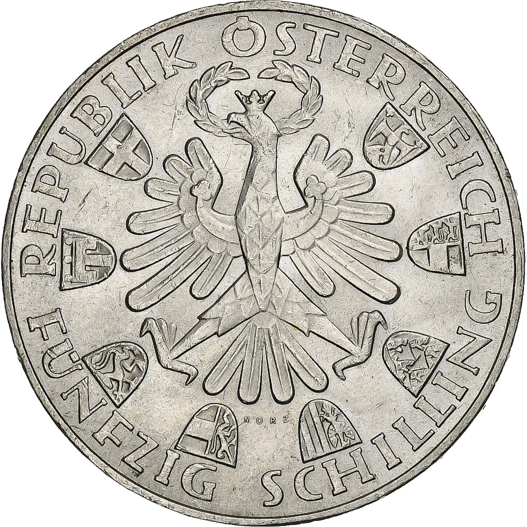 Austria, 50 Schilling, 1959, Silver, AU(55-58), KM:2888