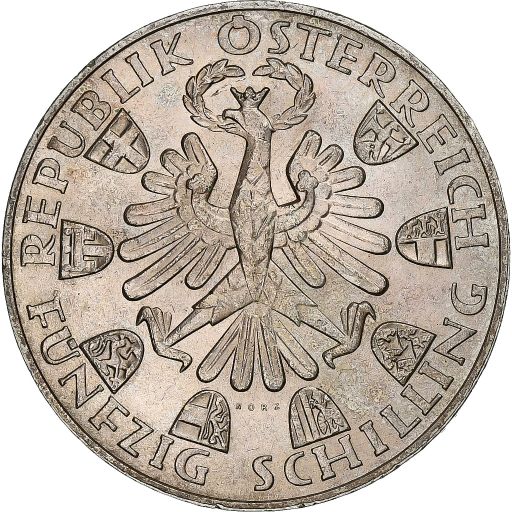 Austria, 50 Schilling, 1959, Argento, SPL, KM:2888