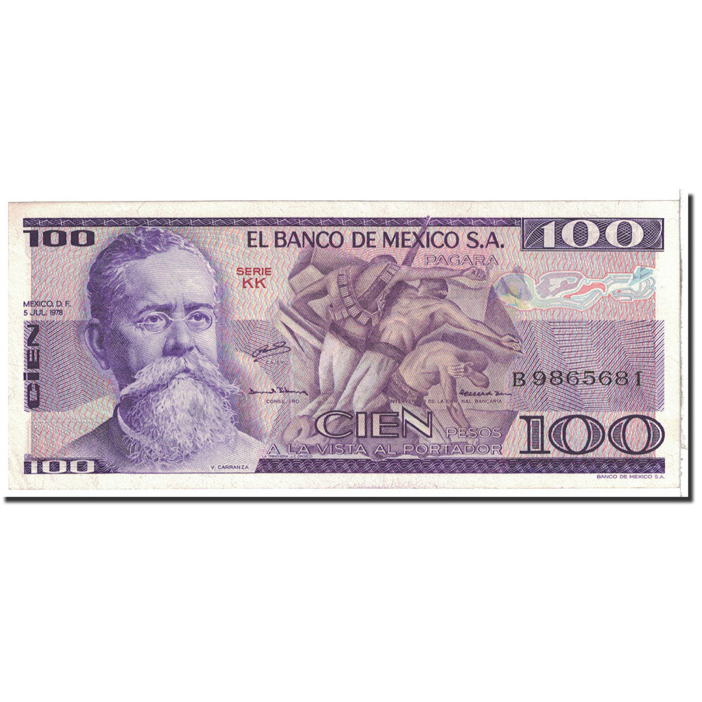 Banknote, Mexico, 100 Pesos, 1978, 1978-07-05, KM:68a, UNC(63)