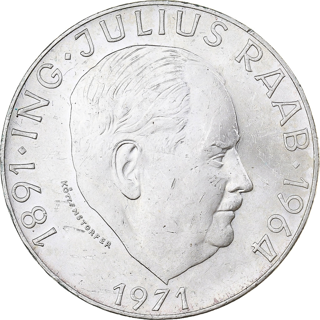 Austria, 50 Schilling, 1971, Silver, AU(55-58), KM:2911