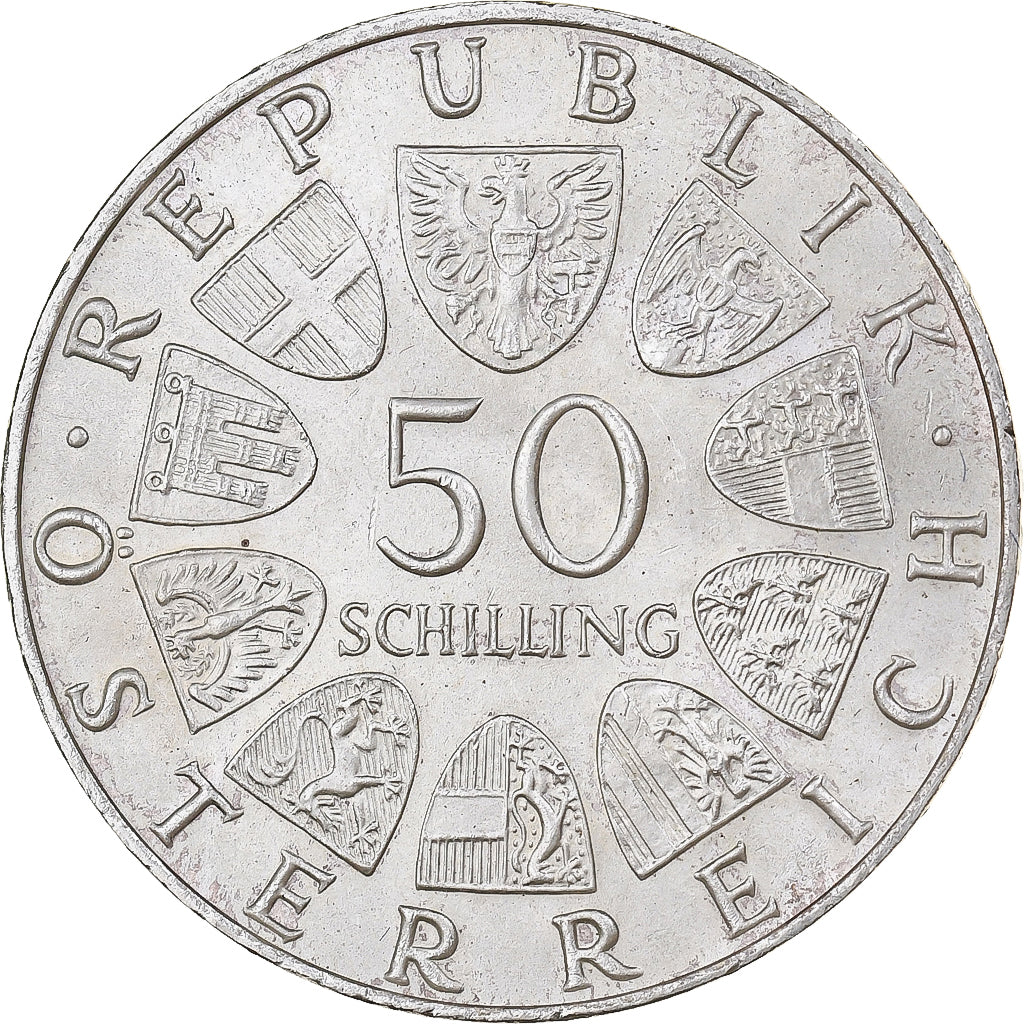 Austria, 50 Schilling, 1971, Silver, AU(55-58), KM:2911