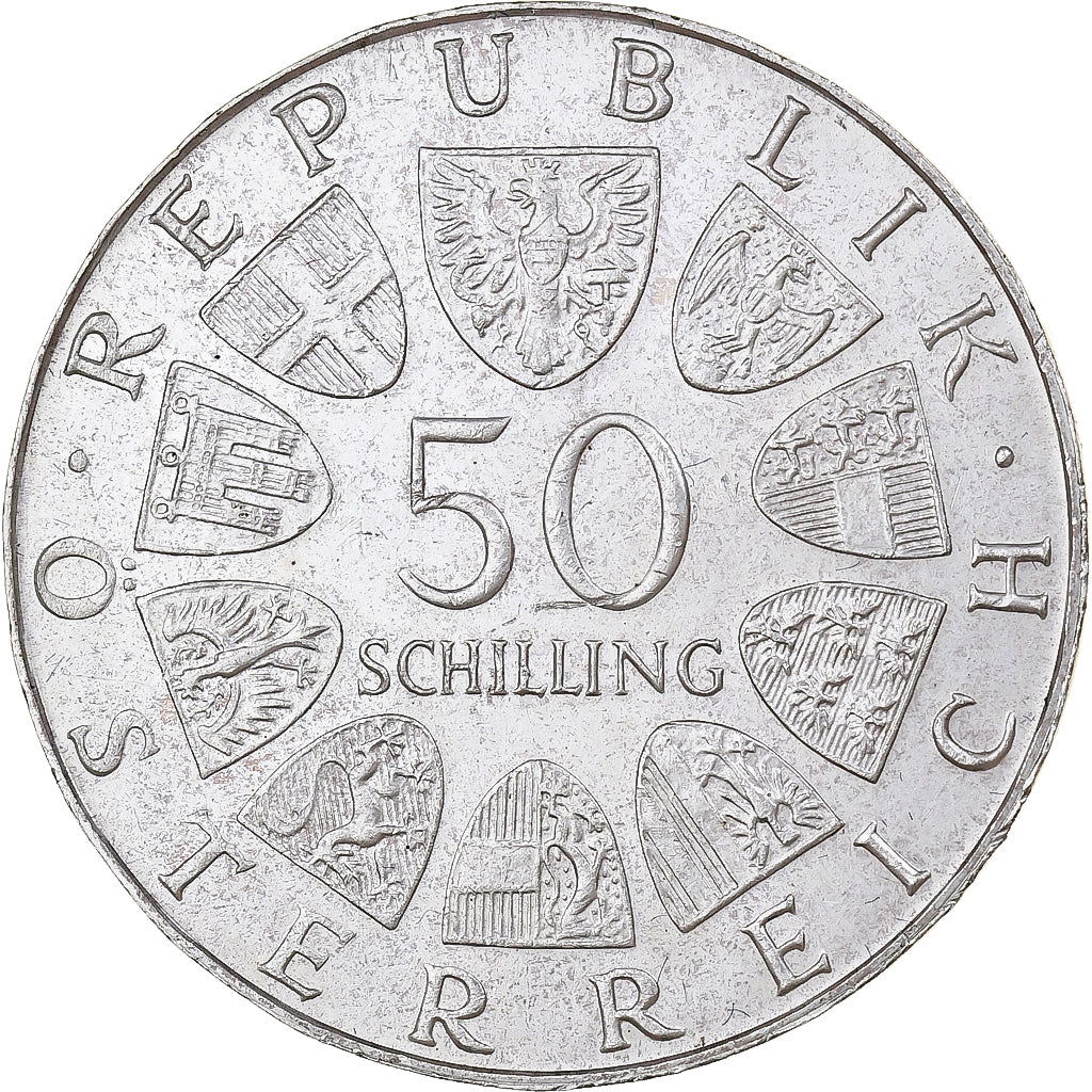 Austria, 50 Schilling, 1972, Silver, MS(60-62), KM:2913