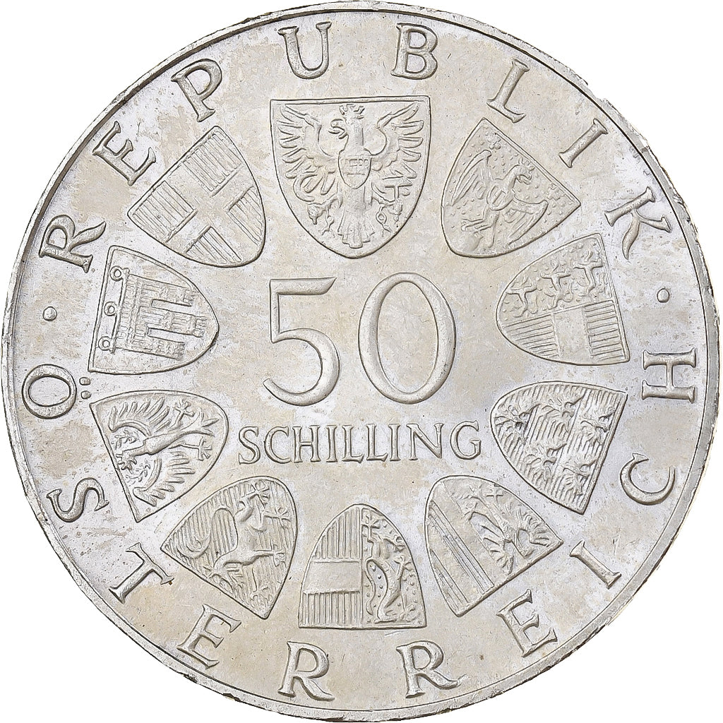 Austria, 50 Schilling, 1974, Silver, MS(60-62), KM:2921