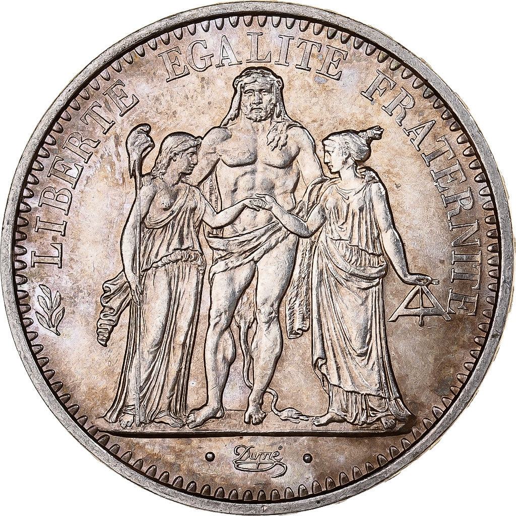 France, 10 Francs, Hercule, 1971, Paris, Silver, MS(63), KM:932