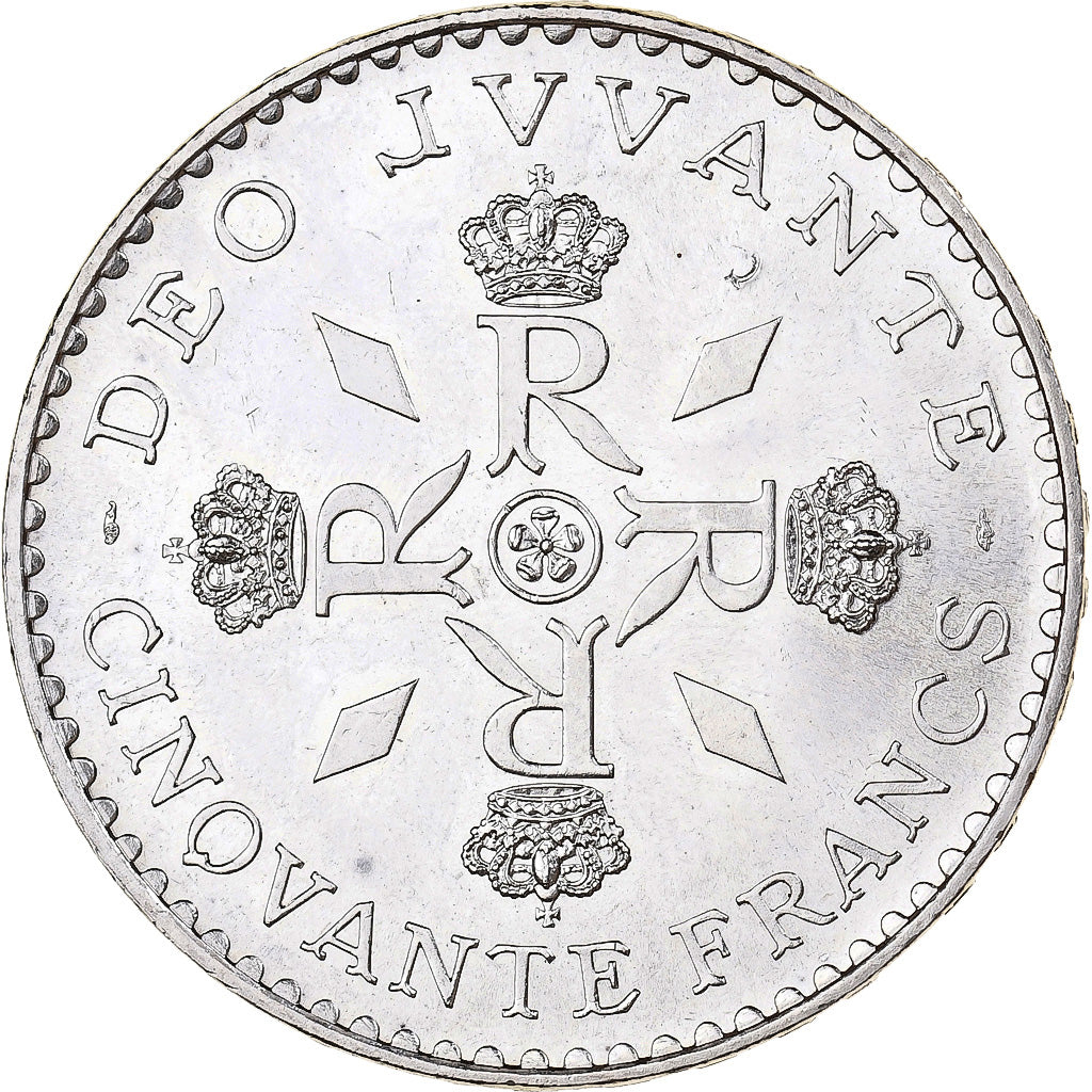 Monaco, Rainier III, 50 Francs, 1974, Argento, SPL-, Gadoury:MC162, KM:152.1