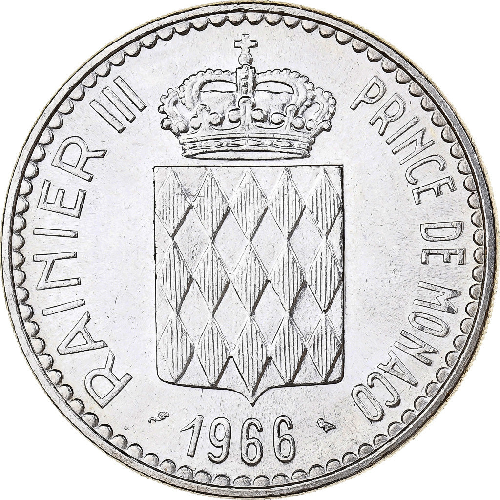 Monaco, Rainier III, 10 Francs, Charles III, 1966, Silber, VZ+, Gadoury:MC155
