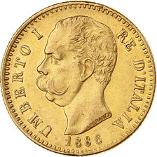 Italie, Umberto I, 20 Lire, 1886, Rome, Or, TTB+, KM:21