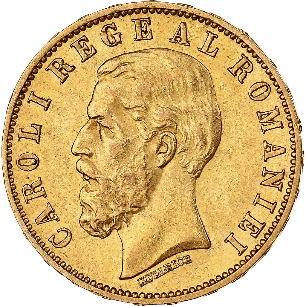 Roumanie, Carol I, 20 Lei, 1883, Or, SUP, KM:20