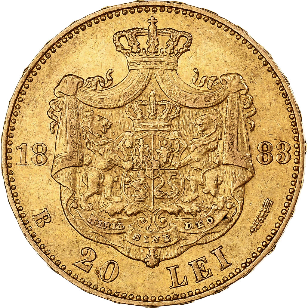 Roumanie, Carol I, 20 Lei, 1883, Or, SUP, KM:20