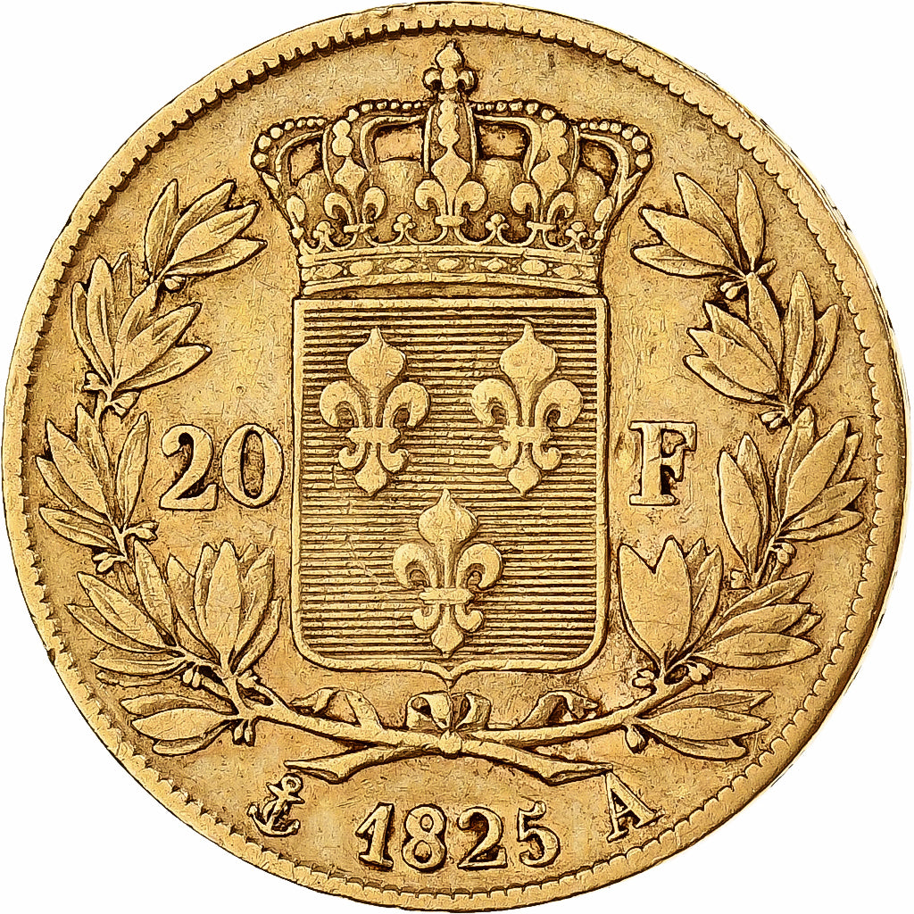 Frankreich, 20 Francs, Charles X, 1825, Paris, Gold, S+, Gadoury:1029, KM:726.1