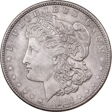 États-Unis, Dollar, Morgan, 1921, Philadelphie, Argent, TTB+