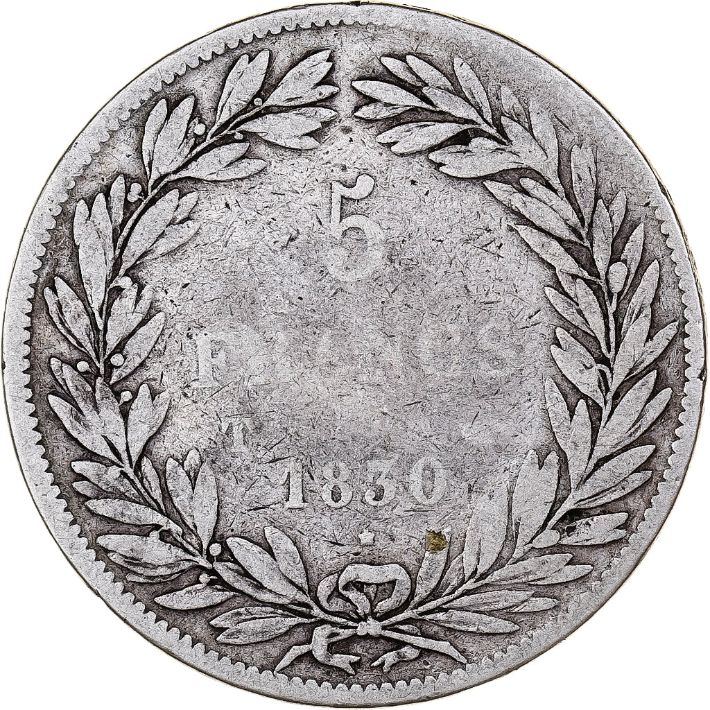 France, 5 Francs, Louis-Philippe, 1830, Nantes, Silver, F(12-15), Gadoury:676