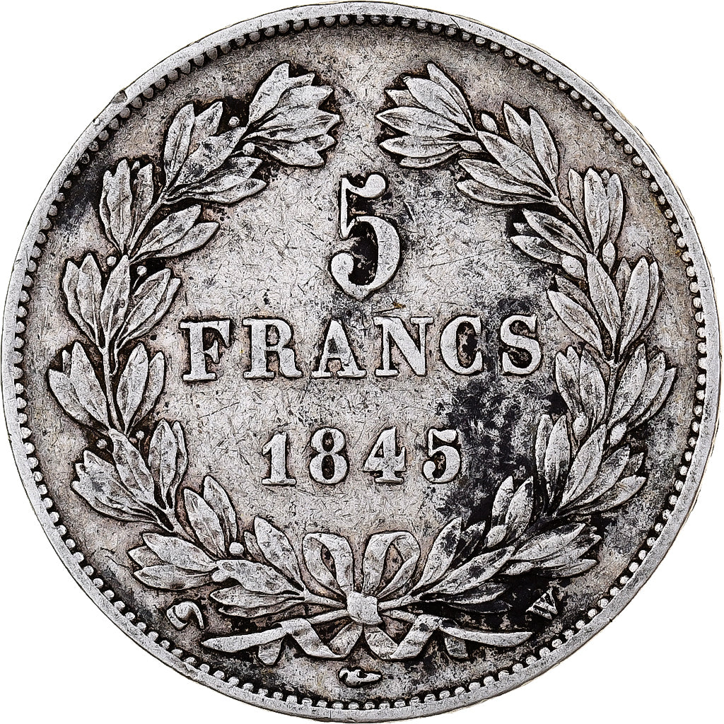 France, 5 Francs, Louis-Philippe, 1845, Lille, Silver, VF(30-35), Gadoury:678a