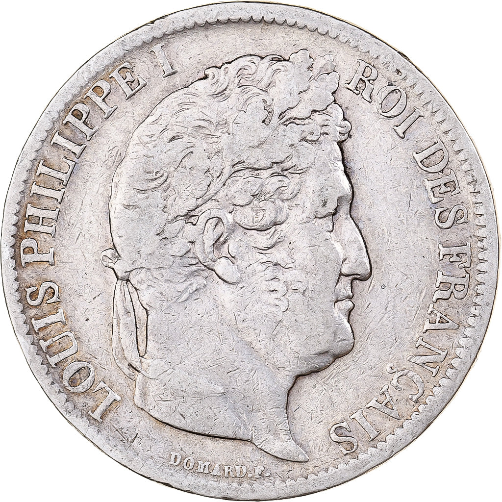 France, 5 Francs, Louis-Philippe, 1831, Marseille, Silver, VF(20-25)