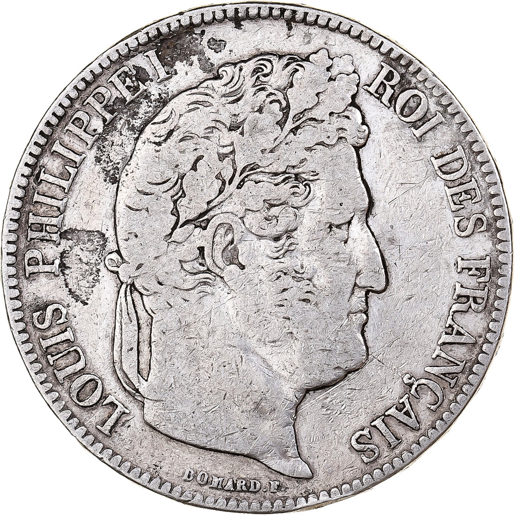 Francia, 5 Francs, Louis-Philippe, 1840, Bordeaux, Argento, MB, Gadoury:678