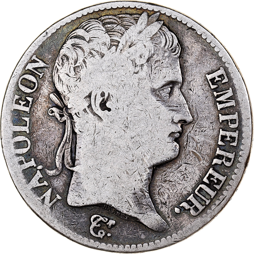 França, 5 Francs, Napoléon I, 1812, Rouen, Prata, F(12-15), Gadoury:584