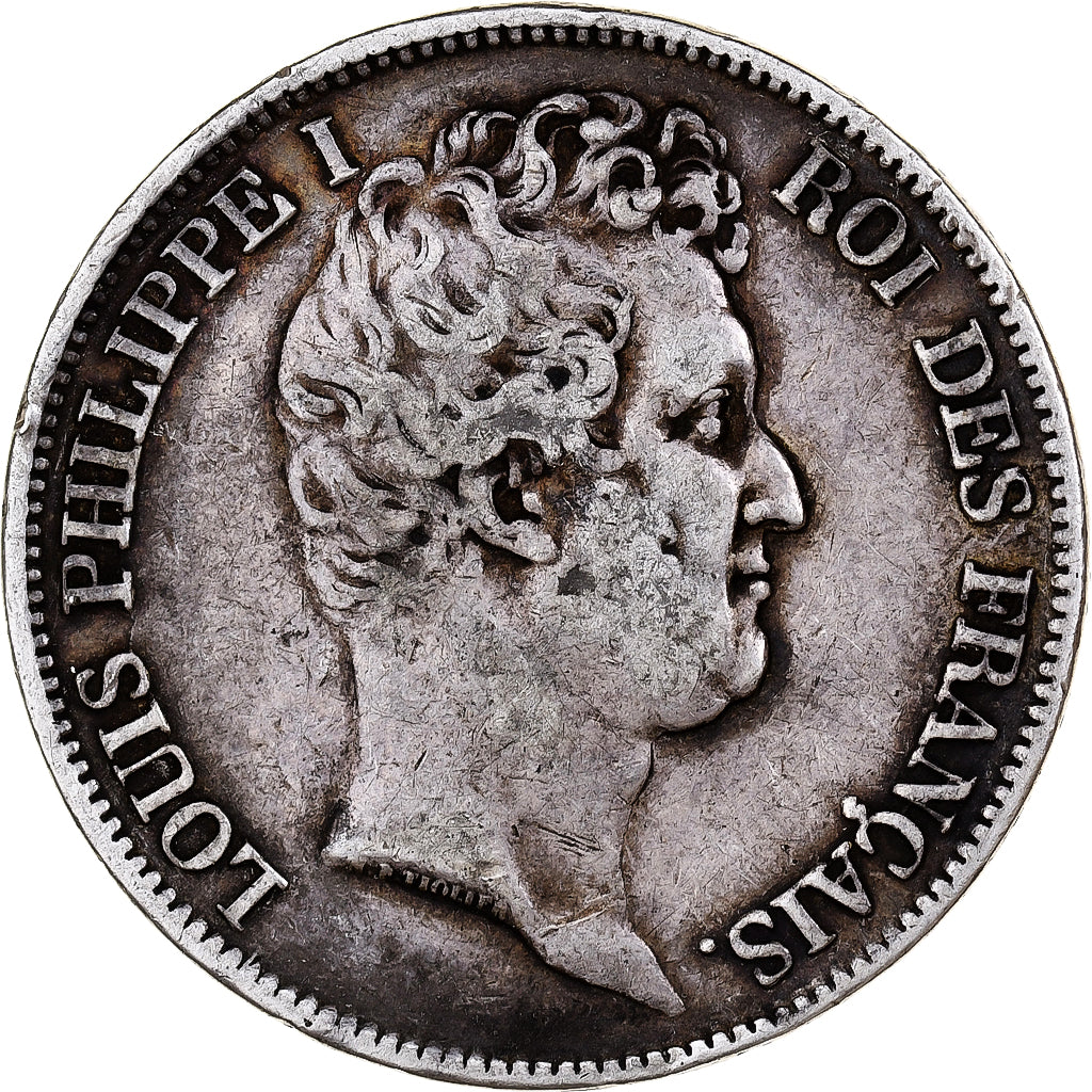 Francia, 5 Francs, Louis-Philippe, 1831, Strasbourg, Argento, MB+, Gadoury:676