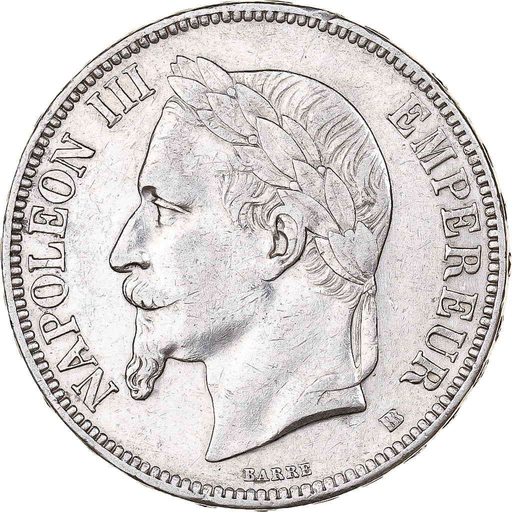 Francia, 5 Francs, Napoléon III, 1869, Strasbourg, Plata, MBC, Gadoury:739