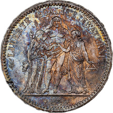 France, 5 Francs, Hercule, 1873, Paris, Silver, MS(63), Gadoury:745a, KM:820.1