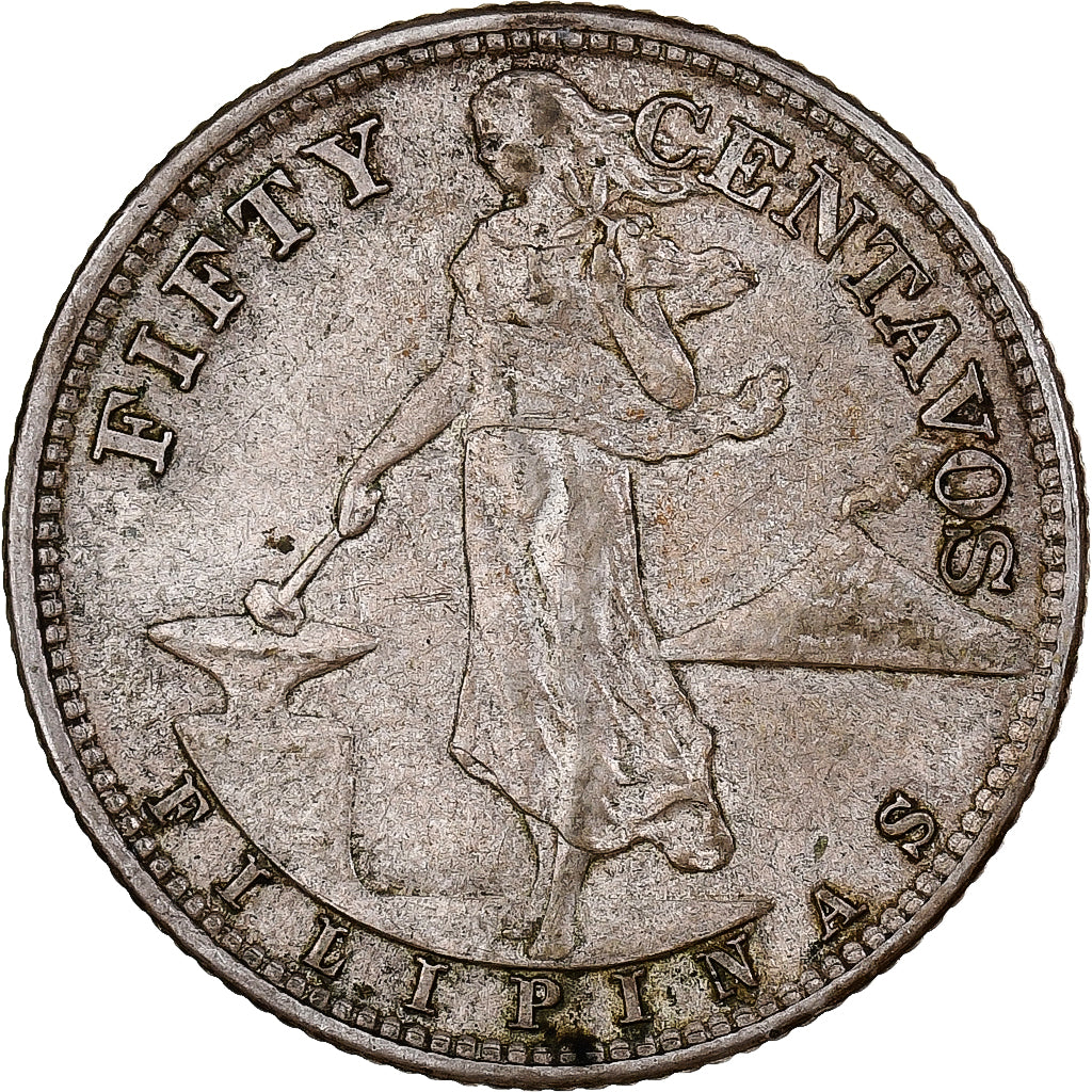 Philippines, 50 Centavos, 1945, San Francisco, Argent, TTB+, KM:183