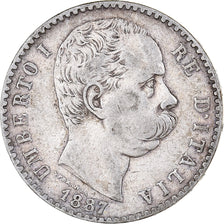 Italien, Umberto I, 2 Lire, 1887, Rome, Silber, SS, KM:23