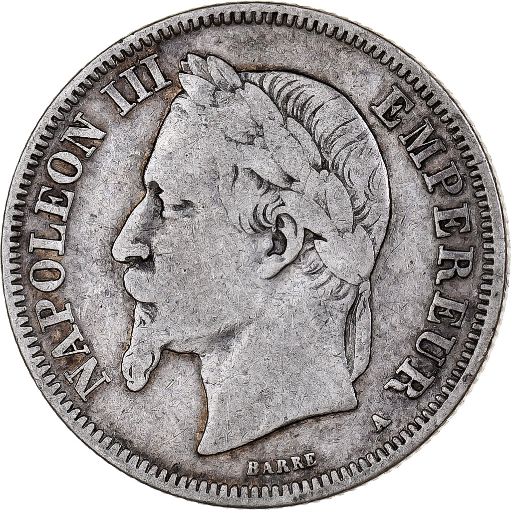 Frankreich, 2 Francs, Napoléon III, 1868, Paris, Silber, S, Gadoury:527
