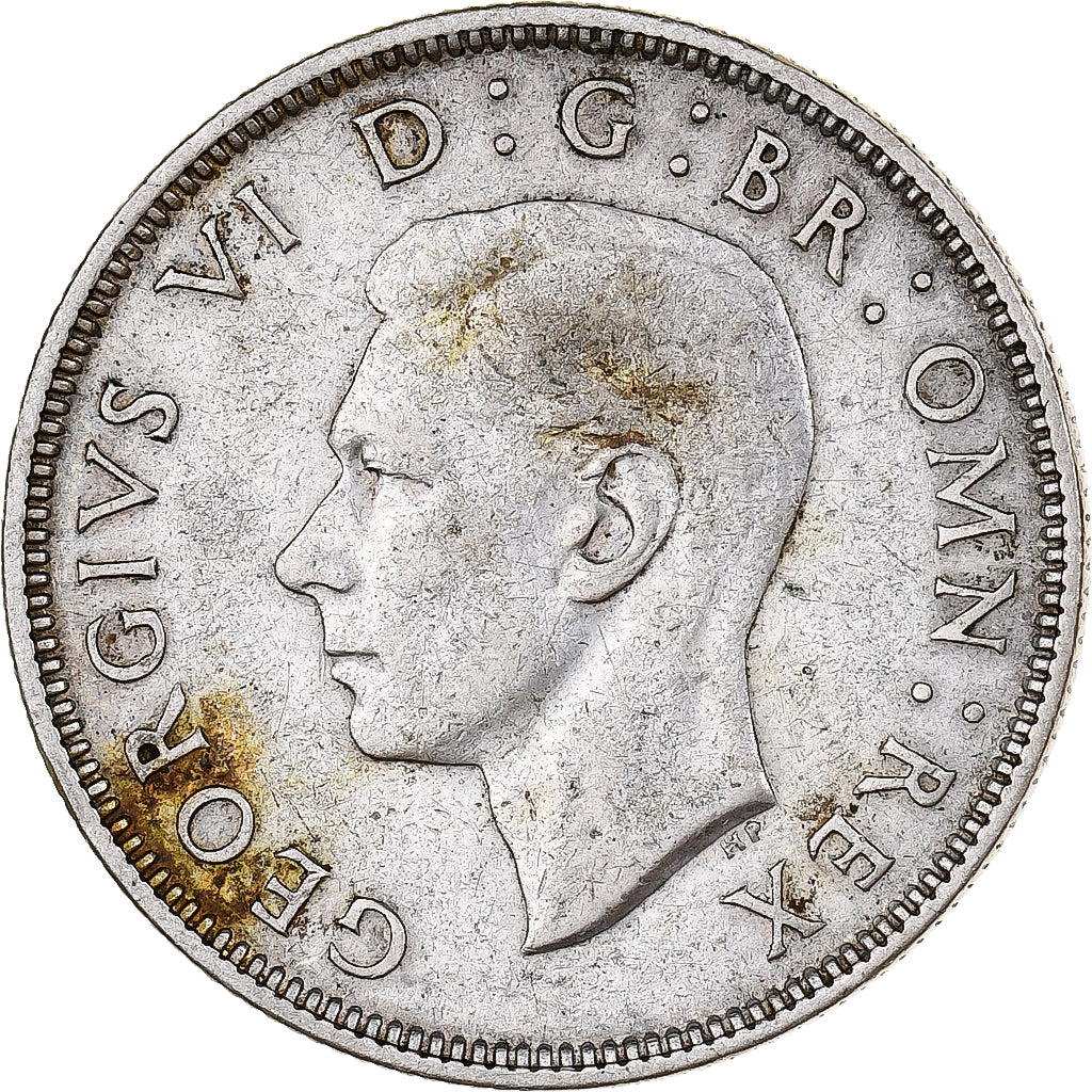 Gran Bretaña, George VI, Florin, Two Shillings, 1941, Plata, MBC, KM:855