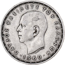 Grecia, 20 Drachmai, 1960, Argento, MB+, KM:73