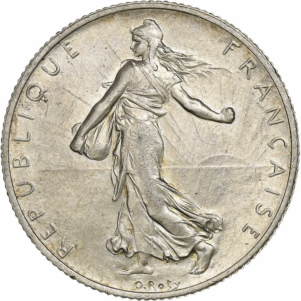 Francja, 2 Francs, Semeuse, 1920, Paris, Srebro, MS(60-62), Gadoury:532
