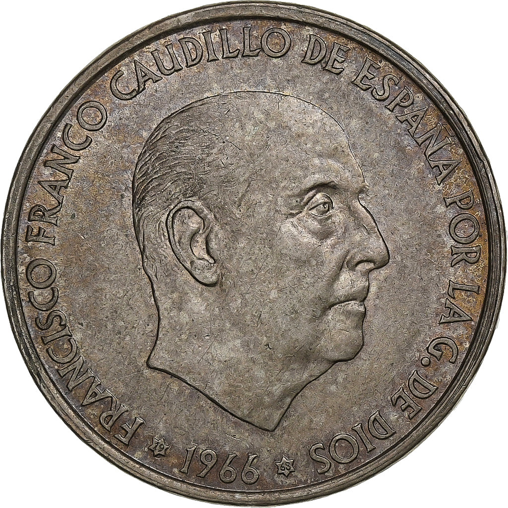 Spain, Caudillo and regent, 100 Pesetas, 1968, Silver, AU(55-58), KM:797