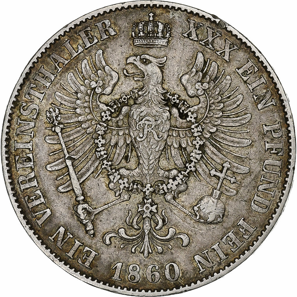 Duitsland, Kingdom of Prussia, Friedrich Wilhelm IV, Vereinstaler, 1860, Berlin