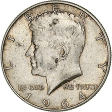 Stati Uniti, Half Dollar, Kennedy Half Dollar, 1964, Philadelphia, Argento, BB+