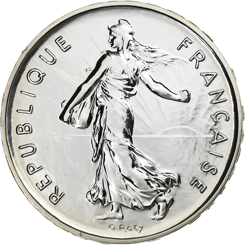 France, 5 Francs, Semeuse, 2001, Monnaie de Paris, BU, Silver, MS(65-70)