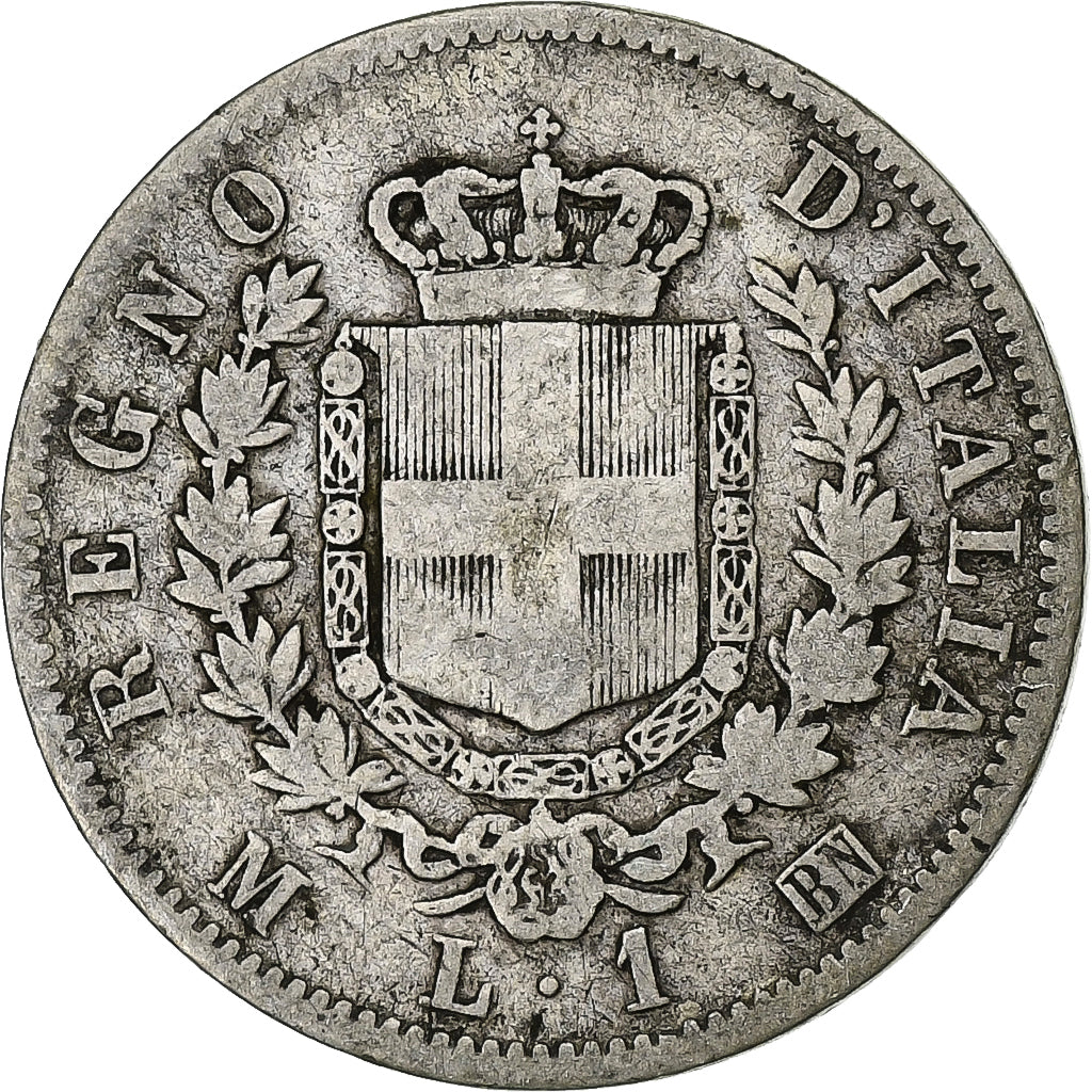 Italien, Vittorio Emanuele II, Lira, 1863, Milan, Silber, S, KM:5a.1