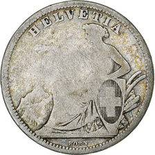 Svizzera, Franc, 1861, Bern, Argento, B+, KM:9a