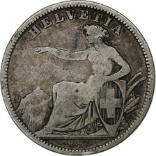 Svizzera, Franc, 1861, Bern, Argento, MB, KM:9a