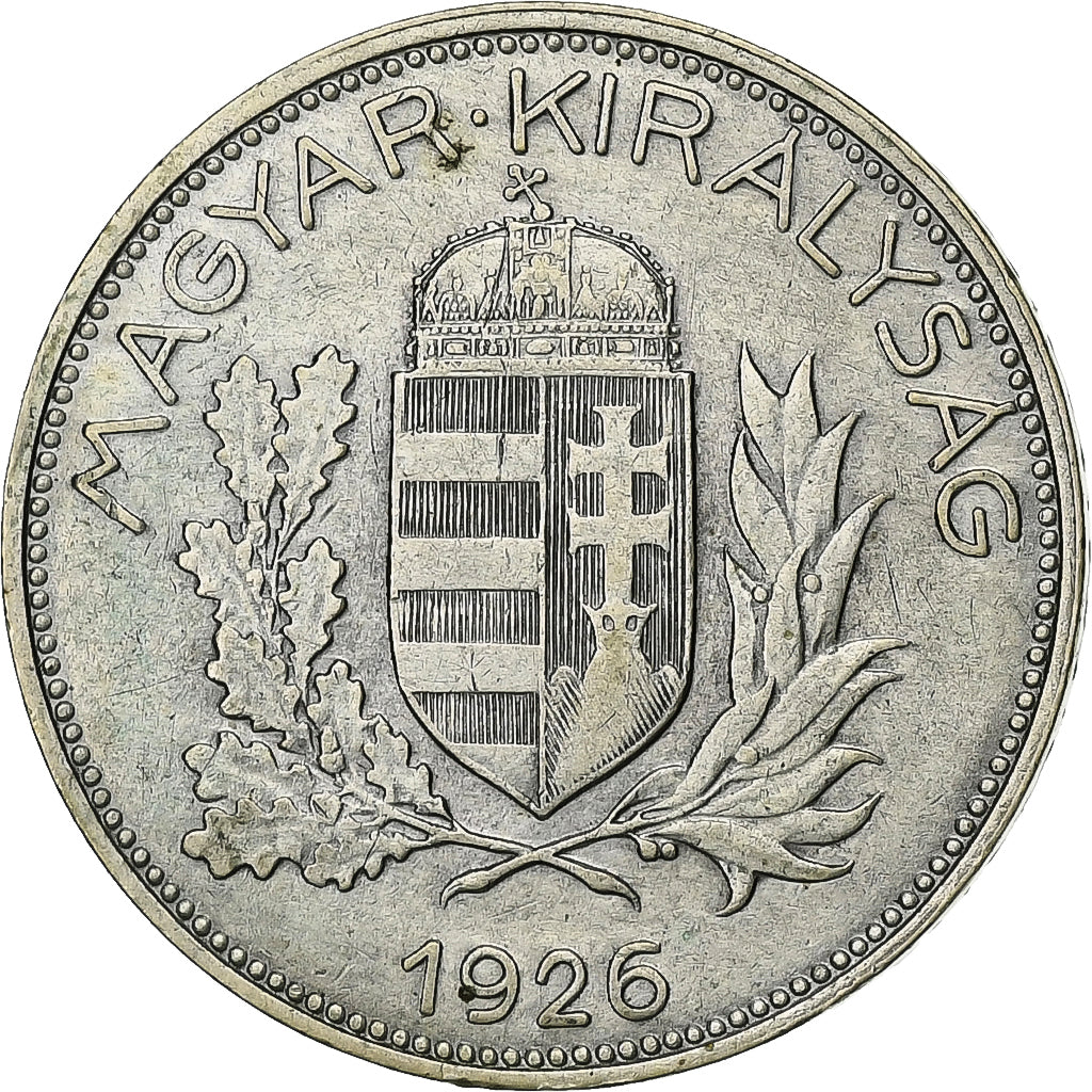 Ungheria, Pengo, 1926, Budapest, Argento, BB+, KM:510
