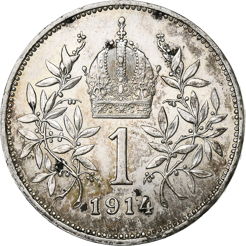 Austria, Franz Joseph I, Corona, 1914, Vienna, Argento, SPL-, KM:2820