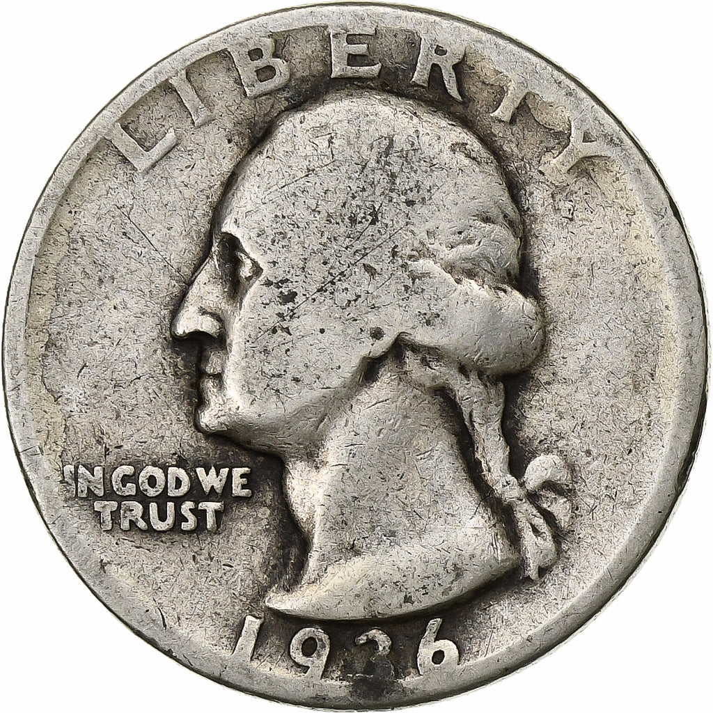 United States, Quarter, Washington, 1936, Philadelphia, Silver, VF(20-25)