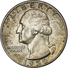 United States, Quarter, Washington, 1950, Philadelphia, Silver, AU(55-58)