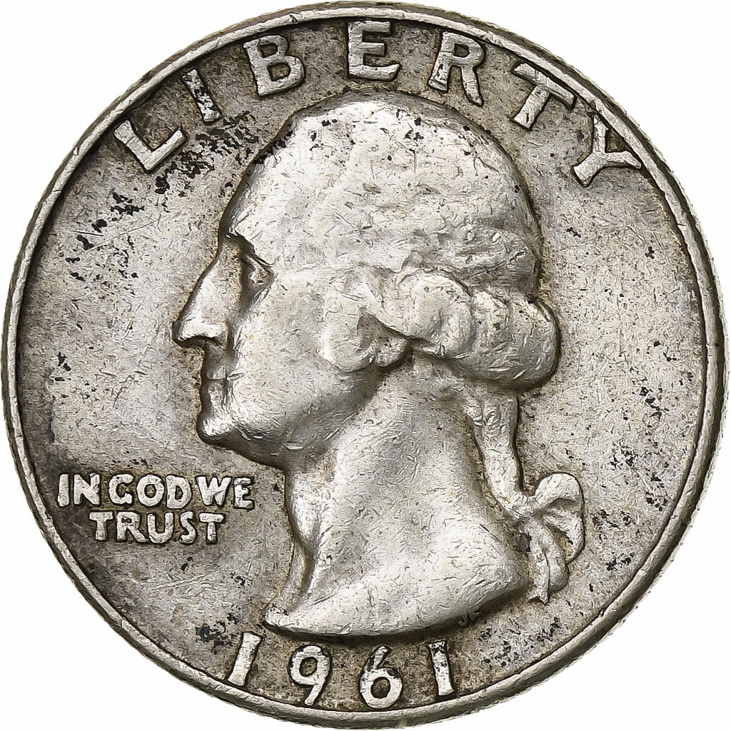 United States, Quarter, Washington, 1961, Denver, Silver, VF(30-35), KM:164