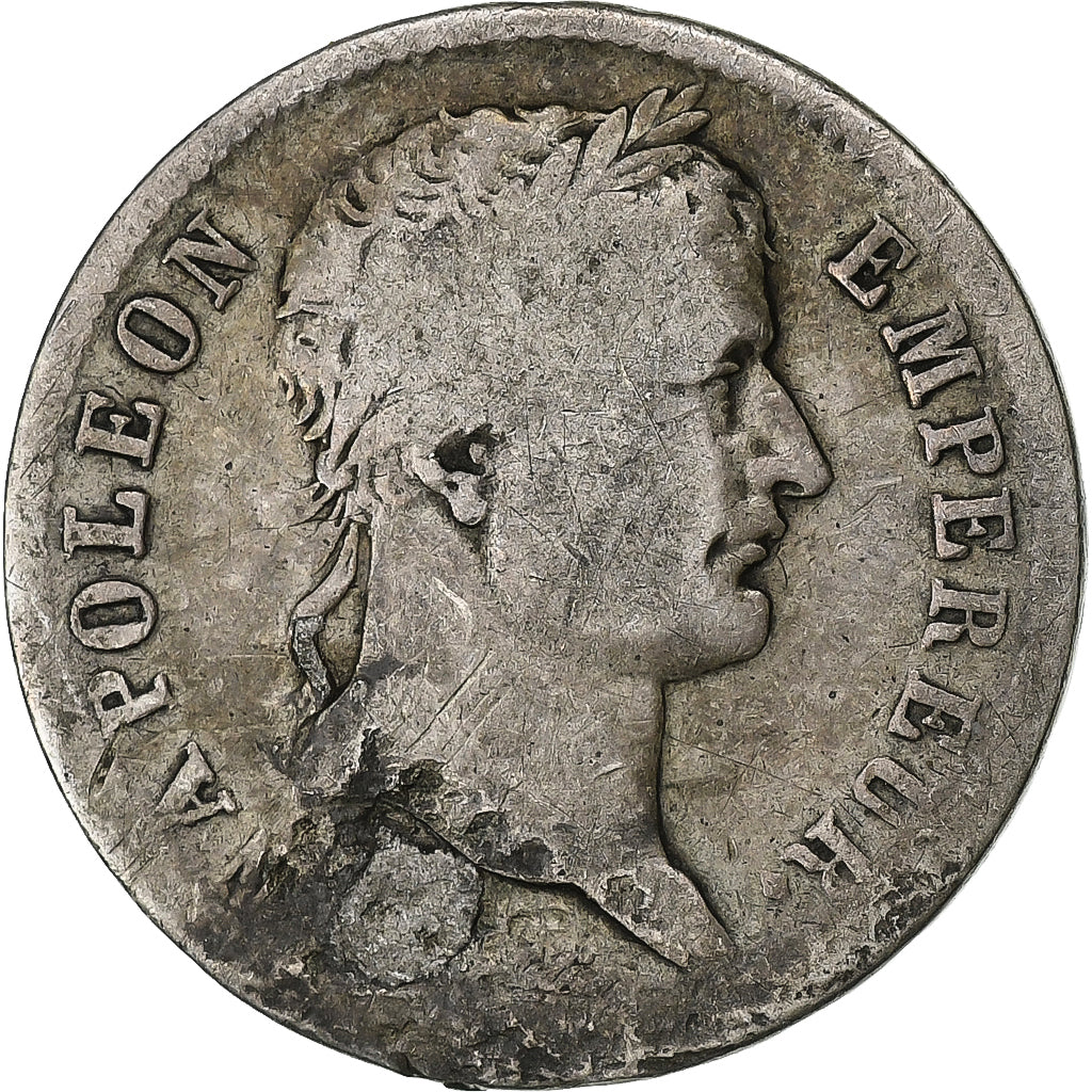 France, Franc, Napoléon I, 1808, Rouen, Silver, F(12-15), Gadoury:446, KM:682.2