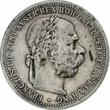 Áustria, Franz Joseph I, Corona, 1899, Vienna, Prata, VF(20-25), KM:2804